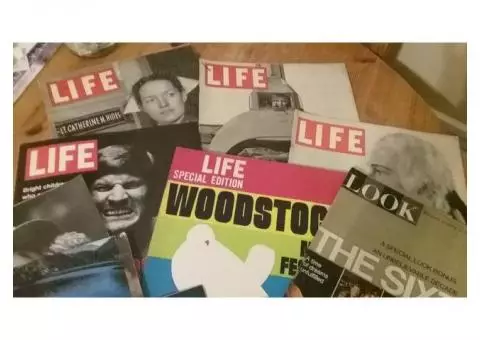 Vintage LIFE and LOOK magazines from 1940's and 1970's